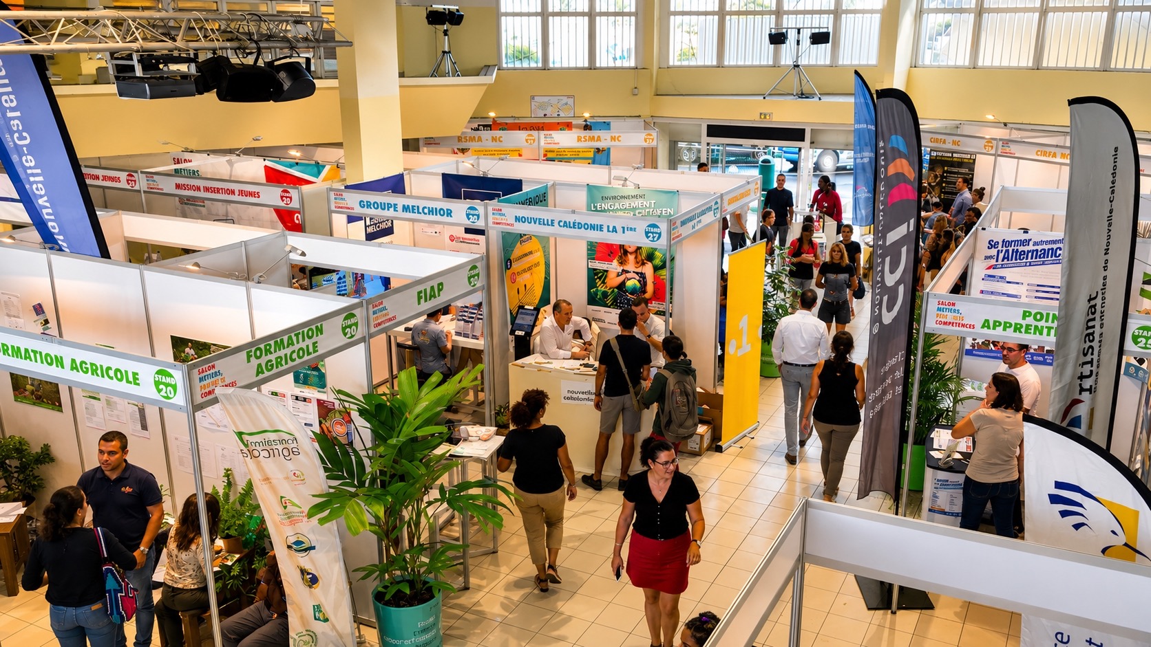 Vue d’ensemble d’un salon professionnel organisé en Nouvelle-Calédonie